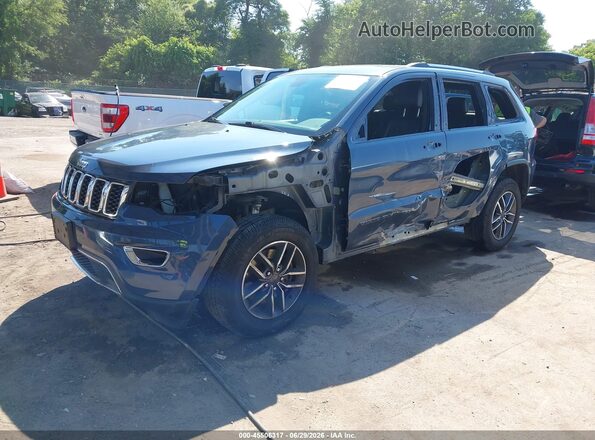 1C4RJFBG1MC525588 2021 JEEP GRAND CHEROKEE Синий Передняя левая четверть