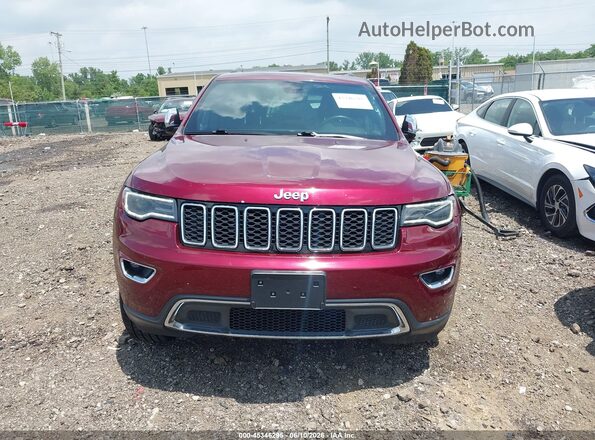 1C4RJFBG2HC849672 2017 JEEP GRAND CHEROKEE Темно-бордовый Вид щитка приборов
