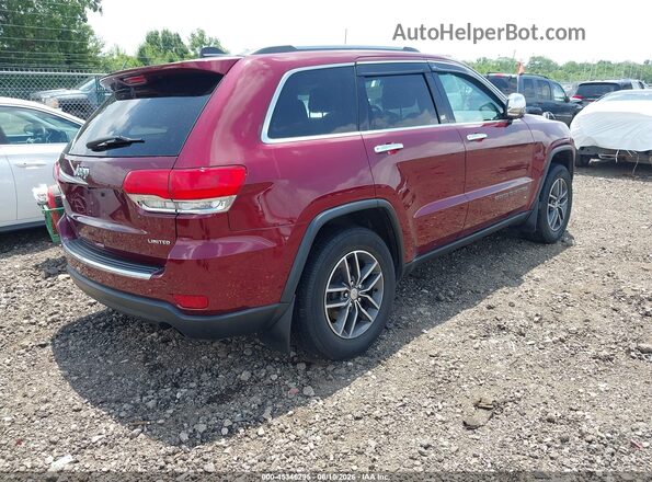 1C4RJFBG2HC849672 2017 JEEP GRAND CHEROKEE Темно-бордовый Задняя правая четверть