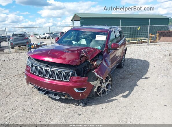 1C4RJFBG2JC332801 2018 JEEP GRAND CHEROKEE Maroon Vista tres cuartos delantera izquierda