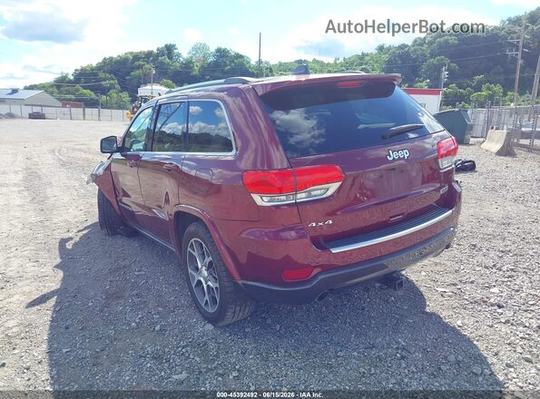 1C4RJFBG2JC332801 2018 JEEP GRAND CHEROKEE Maroon Trasero izquierdo