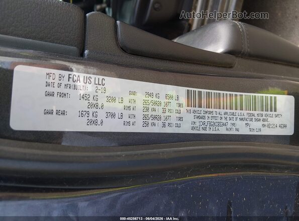 1C4RJFBG2KC653447 2019 JEEP GRAND CHEROKEE Gray Widok komory silnika