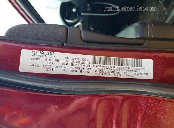 1C4RJFBG4HC794271 2017 JEEP GRAND Burgundy 
