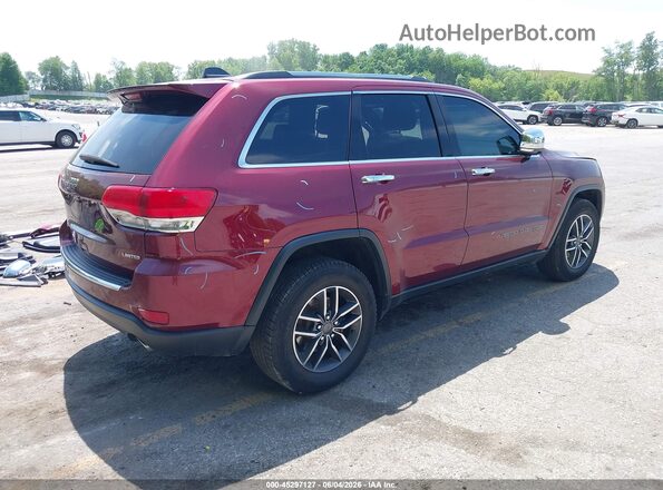 1C4RJFBG4KC595664 2019 JEEP GRAND CHEROKEE Темно-бордовый Задняя правая четверть