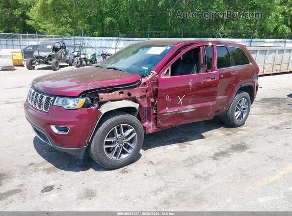 1C4RJFBG4KC595664 2019 JEEP GRAND CHEROKEE Темно-бордовый Передняя левая четверть