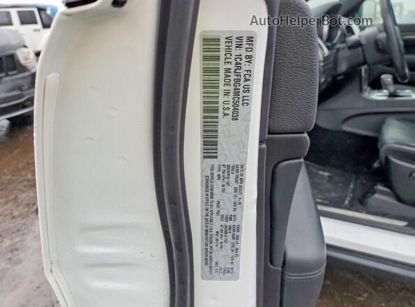 1C4RJFBG4MC504038 2021 JEEP GRAND White Vista de la etiqueta del VIN