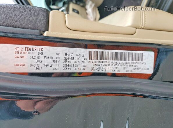 1C4RJFBG6HC676593 2017 JEEP GRAND Черный 