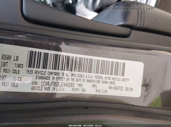 1C4RJFBG6JC446283 2018 JEEP GRAND CHEROKEE Silver Widok komory silnika