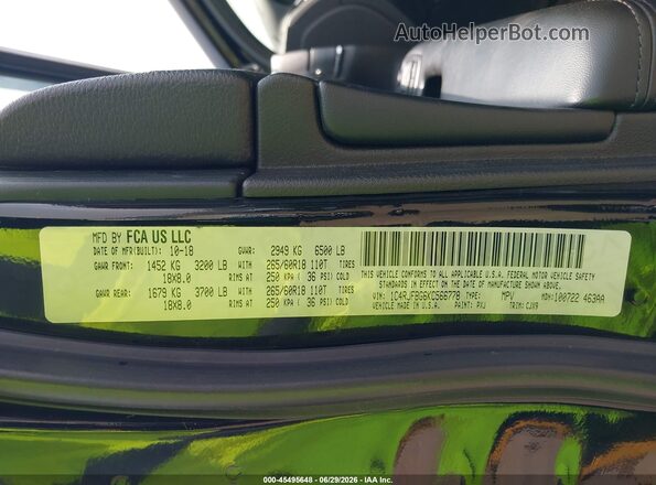 1C4RJFBG6KC566778 2019 JEEP GRAND CHEROKEE Black Vista del compartimento del motor