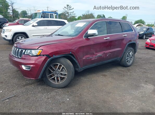 1C4RJFBG6MC729366 2021 JEEP GRAND CHEROKEE Burgundy წინა მარცხენა ხედი სამი მეოთხედიდან