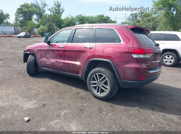 1C4RJFBG6MC729366 2021 JEEP GRAND CHEROKEE Burgundy უკანა მარცხენა