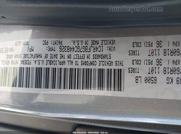 1C4RJFBG7GC448326 2016 JEEP GRAND CHEROKEE Gray ძრავის განყოფილების ხედი