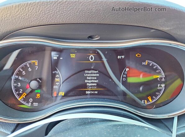 1C4RJFBG7GC495534 2016 JEEP GRAND Maroon Instrument cluster view