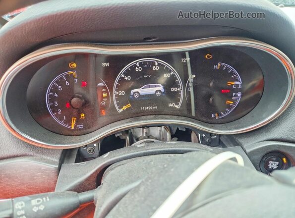 1C4RJFBG7HC716714 2017 JEEP GRAND Charcoal Instrument cluster view