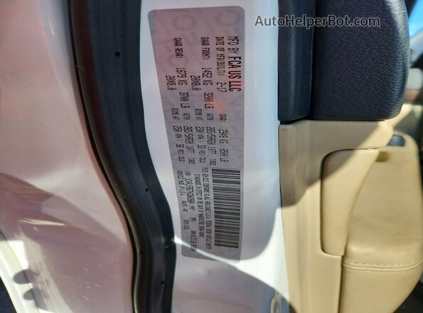 1C4RJFBG7HC802864 2017 JEEP GRAND White VIN sticker view