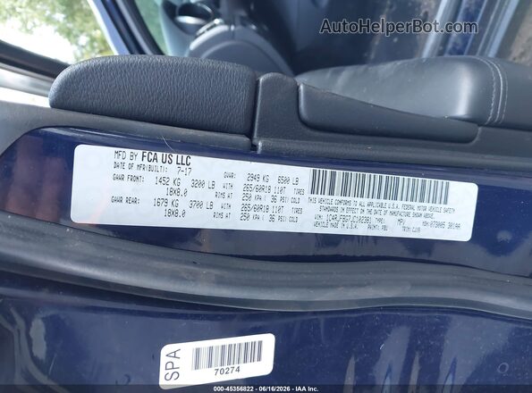 1C4RJFBG7JC102381 2018 JEEP GRAND CHEROKEE Blue Widok komory silnika