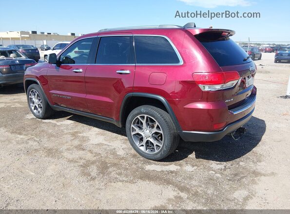 1C4RJFBG7KC714646 2019 JEEP GRAND CHEROKEE Maroon Trasero izquierdo