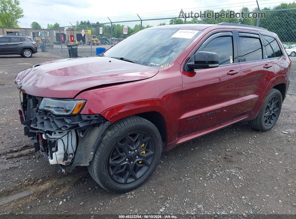 1C4RJFBG8MC768184 2021 JEEP GRAND CHEROKEE Темно-бордовый Передняя левая четверть