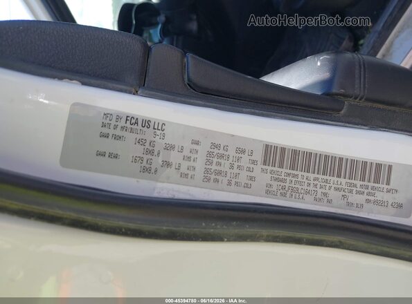 1C4RJFBG9LC164173 2020 JEEP GRAND CHEROKEE White Engine compartment view