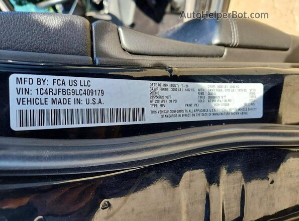 1C4RJFBG9LC409179 2020 JEEP GRAND Black 