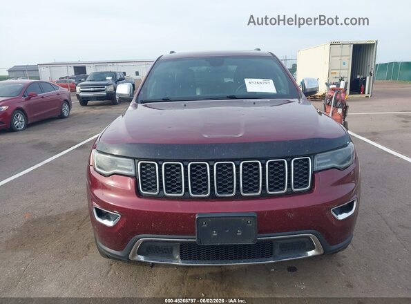 1C4RJFBGXHC619569 2017 JEEP GRAND CHEROKEE Red ხელსაწყოთა პანელის ხედი