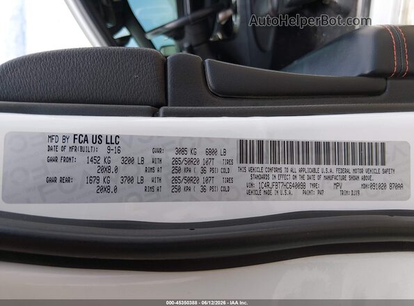 1C4RJFBT7HC640098 2017 JEEP GRAND CHEROKEE White Engine compartment view