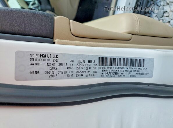 1C4RJFBT7HC792303 2017 JEEP GRAND White 