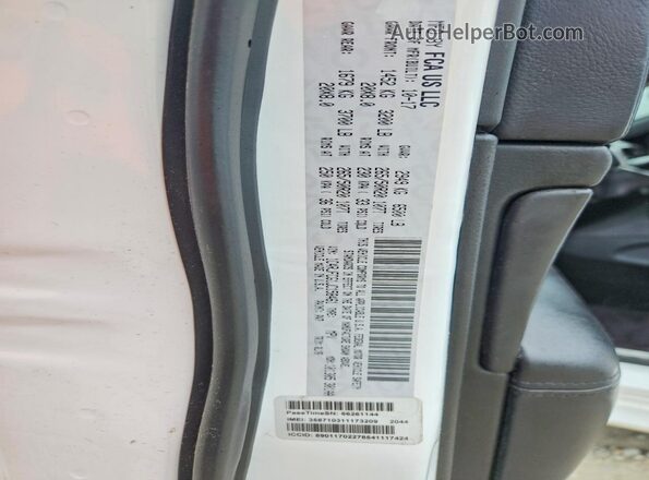 1C4RJFCG1JC158461 2018 JEEP GRAND White Vista de la etiqueta del VIN