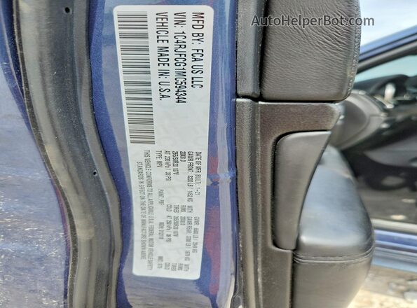 1C4RJFCG1MC594344 2021 JEEP GRAND Синий Вид наклейки с VIN-кодом