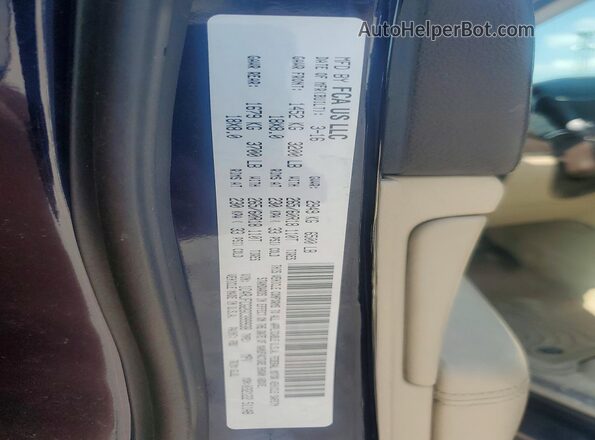 1C4RJFCG2GC399938 2016 JEEP GRAND Blue VIN კოდის სტიკერის ხედი