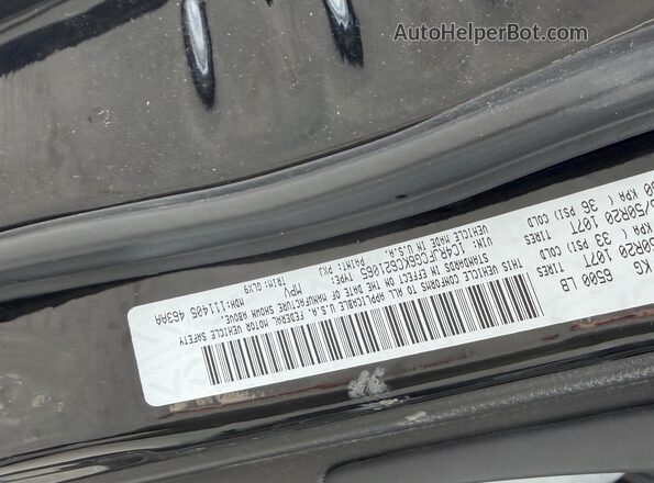 1C4RJFCG6KC621065 2019 JEEP GRAND CHEROKEE Black VIN sticker view