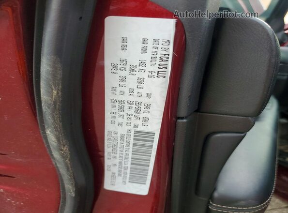 1C4RJFCG8GC492169 2016 JEEP GRAND Burgundy Vista de la etiqueta del VIN