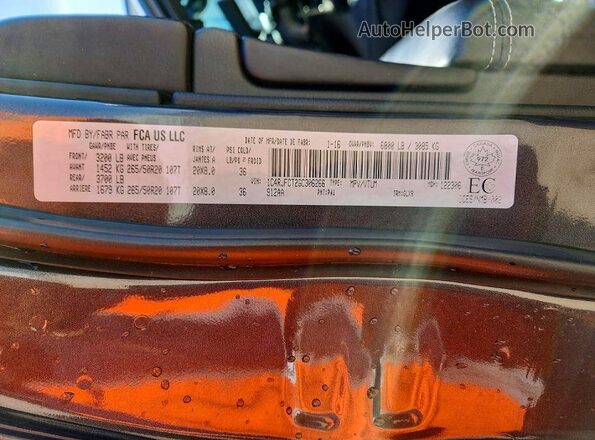 1C4RJFCT2GC306266 2016 JEEP GRAND Charcoal Вид наклейки з VIN-кодом