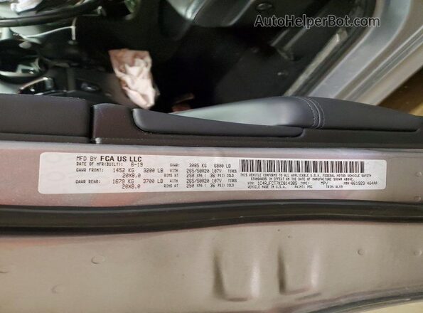 1C4RJFCT7KC814385 2019 JEEP GRAND Silver 