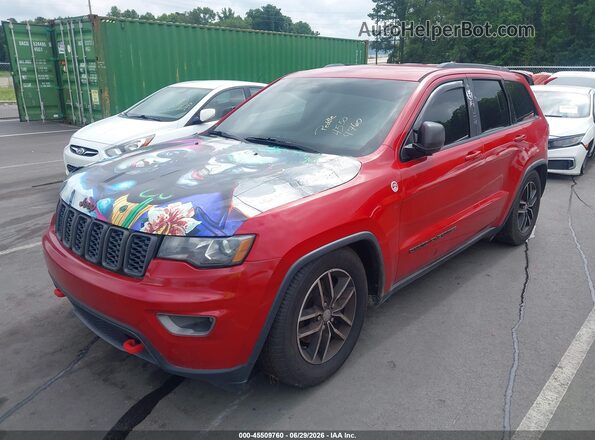 1C4RJFLG1HC654967 2017 JEEP GRAND CHEROKEE Red წინა მარცხენა ხედი სამი მეოთხედიდან