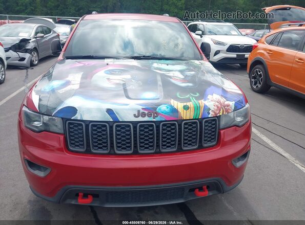 1C4RJFLG1HC654967 2017 JEEP GRAND CHEROKEE Red ხელსაწყოთა პანელის ხედი