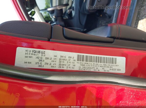 1C4RJFLG2HC612775 2017 JEEP GRAND CHEROKEE Red Widok komory silnika