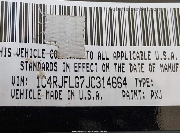 1C4RJFLG7JC314664 2018 JEEP GRAND CHEROKEE Black 