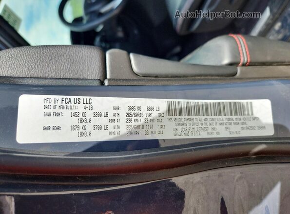 1C4RJFLM1JC374557 2018 JEEP GRAND Gray 