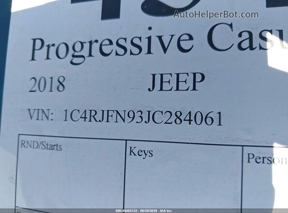 1C4RJFN93JC284061 2018 JEEP GRAND CHEROKEE White Вид підкапотного простору