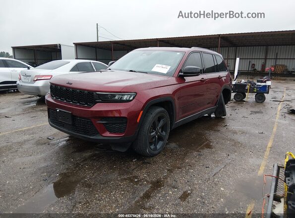 1C4RJHAG8PC544348 2023 JEEP GRAND CHEROKEE Red Առջևի ձախ երեք քառորդ տեսարան