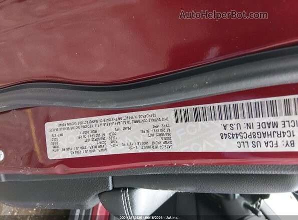 1C4RJHAG8PC544348 2023 JEEP GRAND CHEROKEE Red Շարժիչի բաժամունքի տեսք
