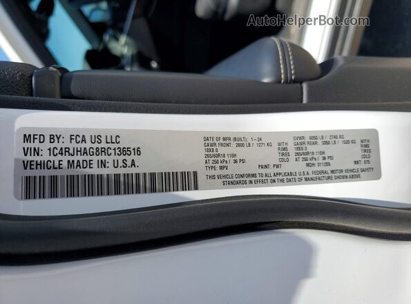 1C4RJHAG8RC136516 2024 JEEP GRAND White 