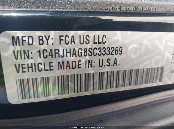 1C4RJHAG8SC333269 2025 JEEP GRAND CHEROKEE Black Вид підкапотного простору
