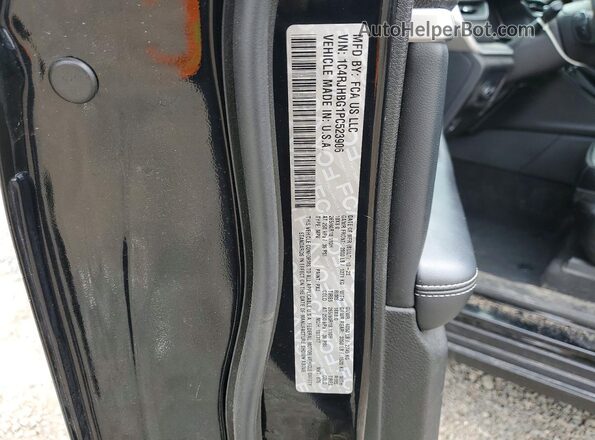 1C4RJHBG1PC523906 2023 JEEP GRAND Black VIN կոդի պիտակի տեսք