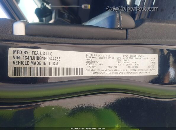 1C4RJHBG1PC644788 2023 JEEP GRAND CHEROKEE Dark Blue Engine compartment view