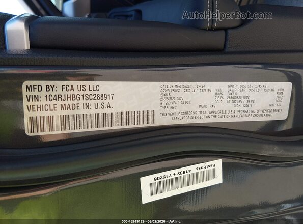 1C4RJHBG1SC288917 2025 JEEP GRAND CHEROKEE Gray Widok komory silnika