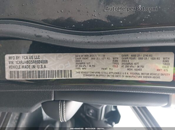 1C4RJHBG5R8924008 2024 JEEP GRAND CHEROKEE Gray Widok komory silnika