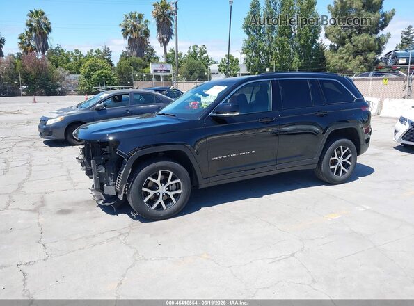 1C4RJHBG9PC621825 2023 JEEP GRAND CHEROKEE Black წინა მარცხენა ხედი სამი მეოთხედიდან
