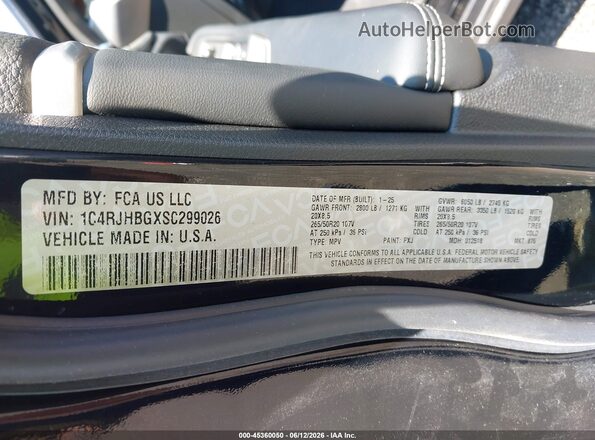 1C4RJHBGXSC299026 2025 JEEP GRAND CHEROKEE Black ძრავის განყოფილების ხედი